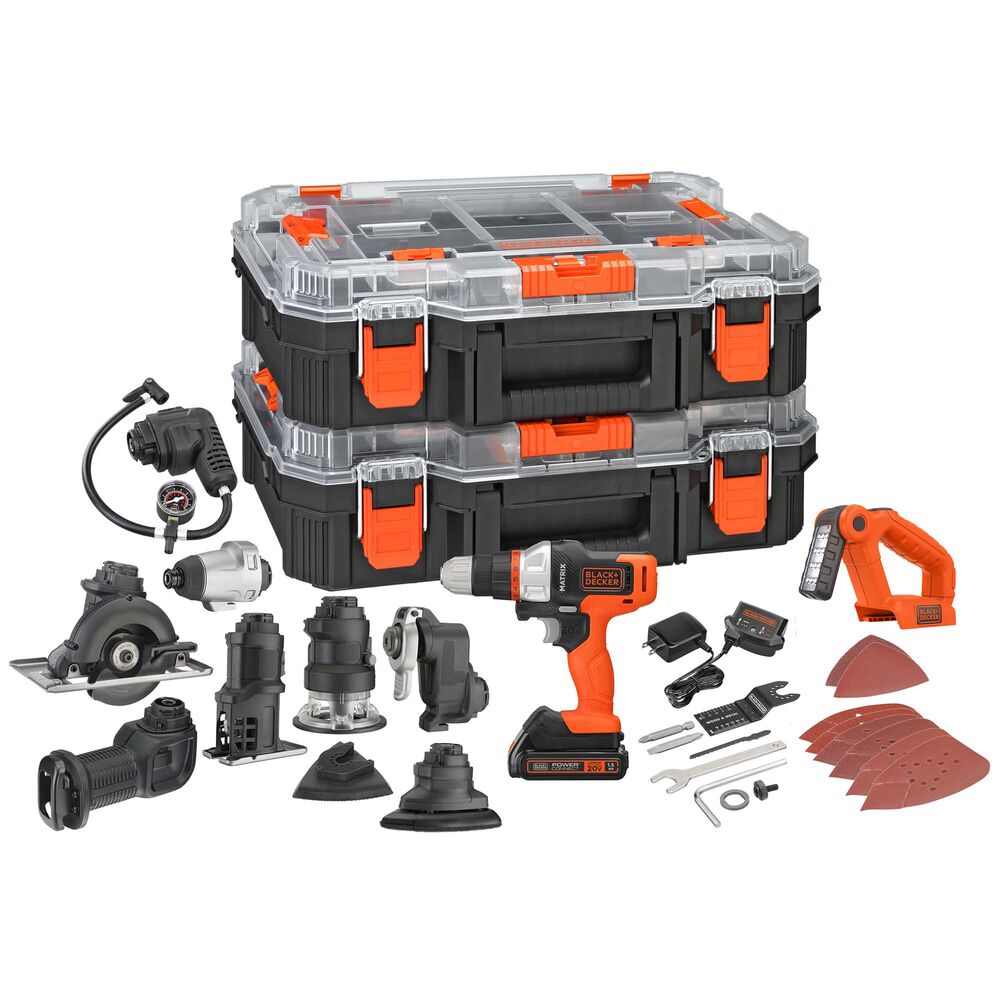 20V MAX *POWERCONNECT MATRIX Cordless Drill with 10 Attachments and Strorage Case. Battery and Charger Included